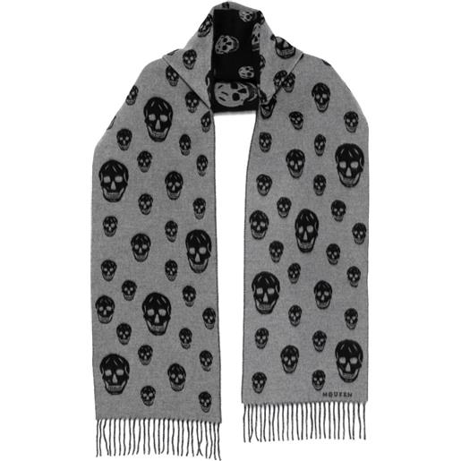 Alexander McQueen sciarpa con frange - grigio