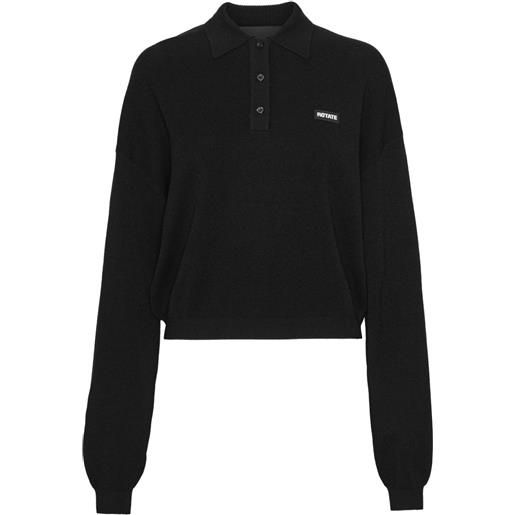 ROTATE BIRGER CHRISTENSEN polo a maniche lunghe - nero