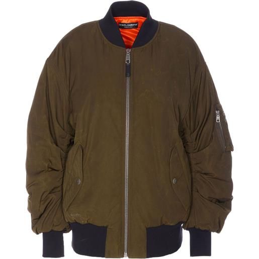 Dolce & Gabbana bomber con arricciatura - verde
