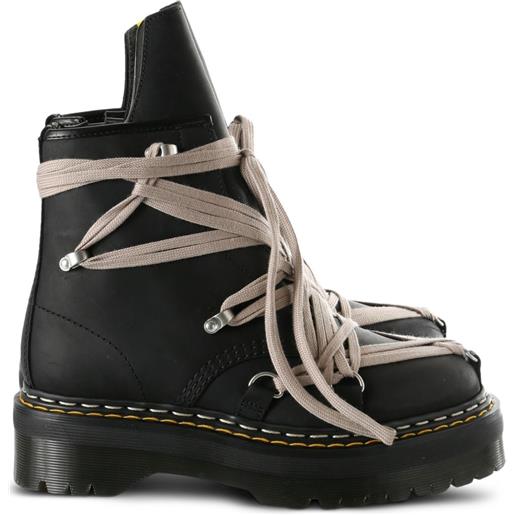 Dr. Martens x Rick Owens anfibi 1460 quad sole megalace - nero