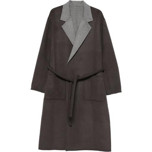 STEIN cappotto reversibile con revers classici - grigio