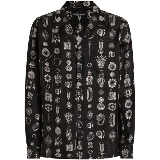 Dolce & Gabbana camicia con stampa - nero