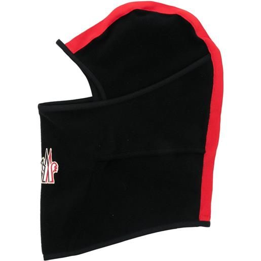 Moncler Grenoble passamontagna con applicazione - nero