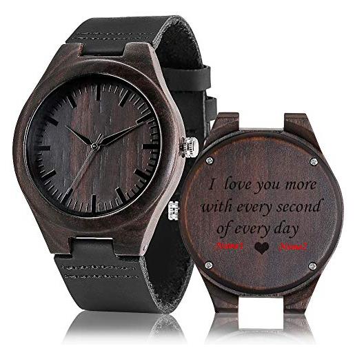 Zeitholz Orologi in legno coppie con incisione gratuita, regali