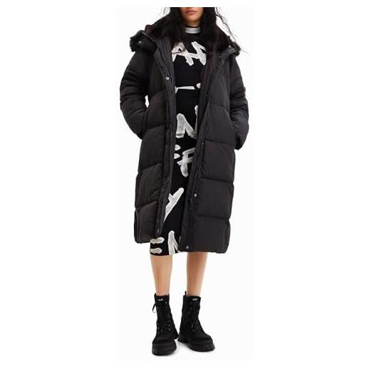 Desigual padded_noruega, 2000 black cappotto lungo imbottito, s da donna