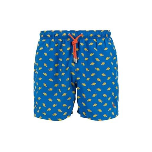 Gallo boxer mare uomo fantsia pesciolini a due colori azzurro