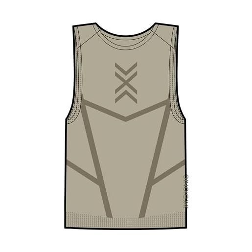 X-Bionic xceed run tank top uomo - top corsa con tecnologia hygro. Diffuser & vector. Sphere - regolazione termica e allontanamento del sudore per comfort ottimale - sabbia/sabbia scuro, l