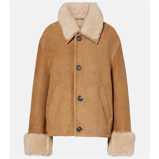 Ami Paris giacca in suede con shearling