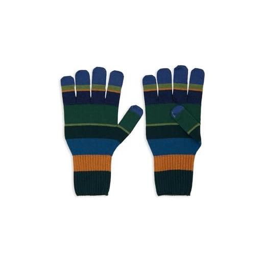 Gallo guanti uomo verde righe multicolor