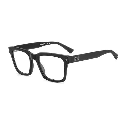 Dsquared2 icon 0013 003/20 matt black eyewear man standard, standard, 52