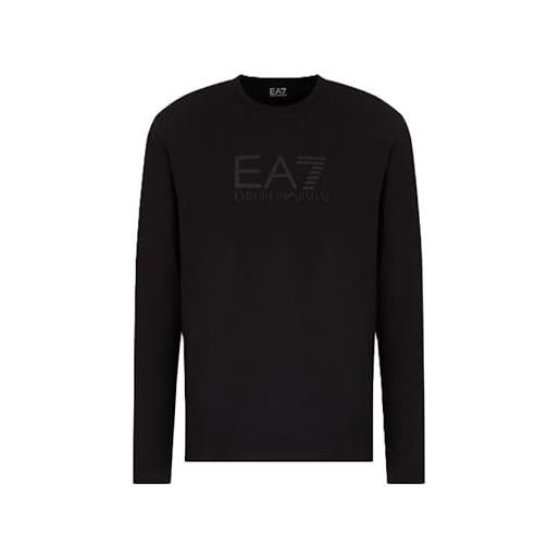 EA7 emporio armani t-shirt uomo a maniche lunghe visibility in cotone stretch 7m000227af10373 8059659223010 - nero m