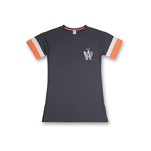 Sanetta 245199 maglia lunga da notte, grigio ardesia, 140 cm bambina