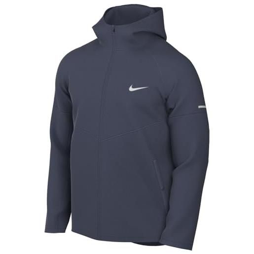 Nike giacca da running repel miler - uomo, thunder blue/reflective silv, dd4746-438, l