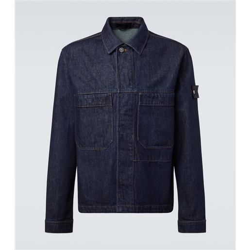 Stone Island giacca camicia di jeans compass