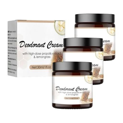 EXQST 2024 nuova crema deodorante corpo per ascelle e parti intime crema deodorante propoli citronella crema deodorante senza sali di alluminio per donna e uomo