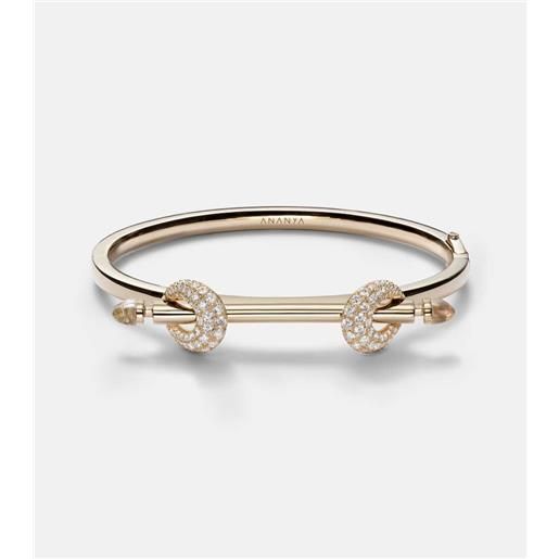 Ananya bracciale chakra icon in oro 18kt con diamanti e quarzo