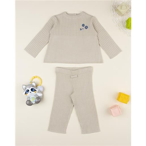 Prénatal completo tricot bimba beige