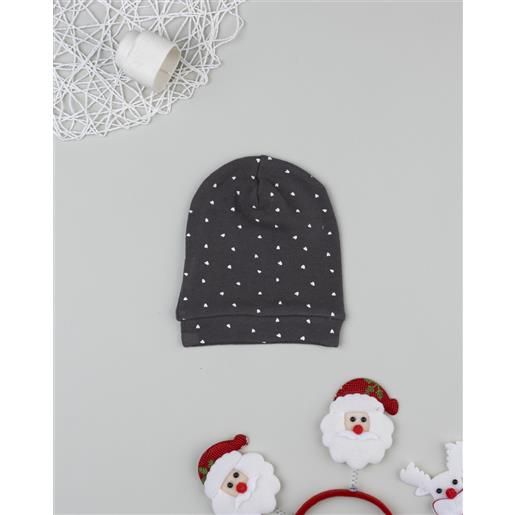 Prénatal cappello bimba grigio cuori allover