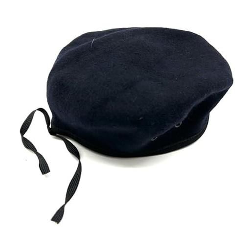 DELFIERO basco blu notte polizia municipale in panno modello boina spagnolo 57