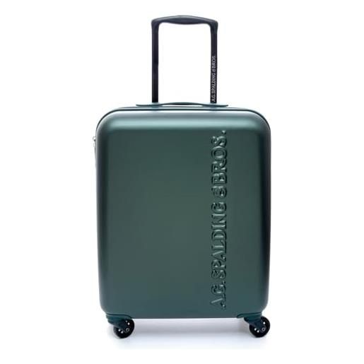 A.G. Spalding & Bros. a. G. Spalding&bros. Valigia trolley uomo sintetico verde, 4 ruote, manico estraibile, chiusura con cerniera