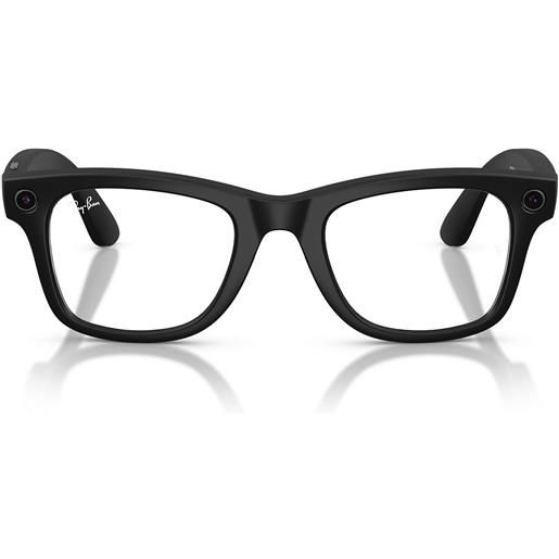 Ray-Ban occhiali da sole rw4012 601s1z meta wayfarer (gen 2) nero opaco/trasparente grigio unisex fotocromatici