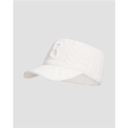 BOGNER fascia in lana con visiera con cashmere bogner tessa1 bianca