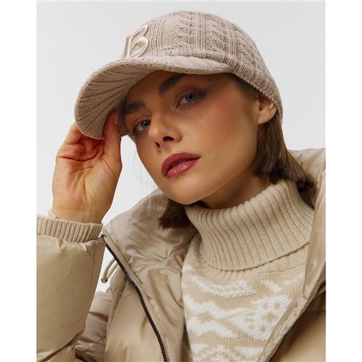 BOGNER fascia in lana con visiera con cashmere bogner tessa1 beige
