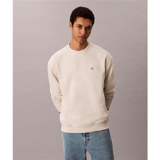 Calvin klein jeans felpa con monogramma dal taglio relaxed uomo