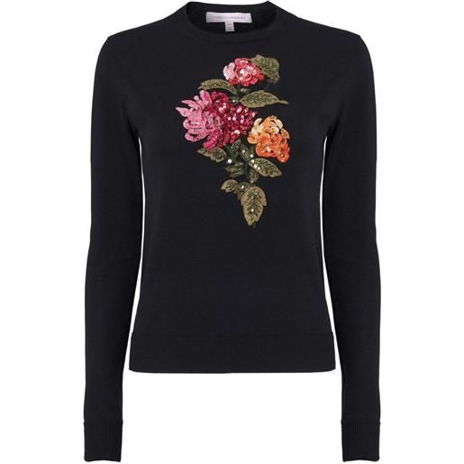 Carolina Herrera maglione con ricamo - nero