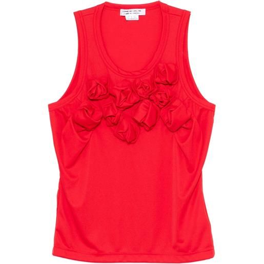 Comme Des Garçons Comme Des Garçons canotta con ruches - rosso