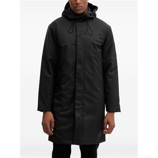 Ea7 Emporio Armani parka con cappuccio e zip - nero