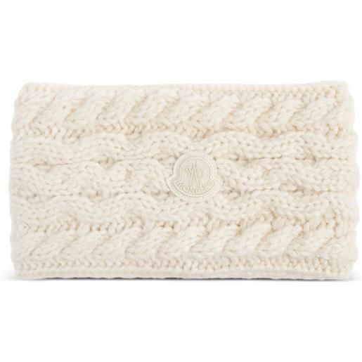 Moncler fascia con applicazione logo - toni neutri