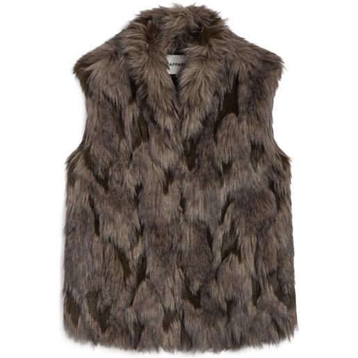 Apparis gilet smanicato laila - marrone