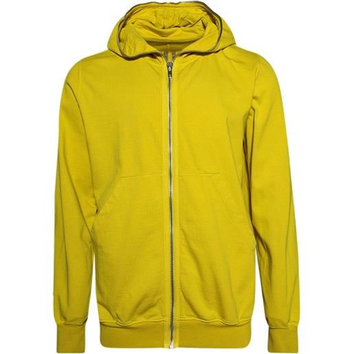 Rick Owens DRKSHDW felpa jumbo con zip e cappuccio - giallo