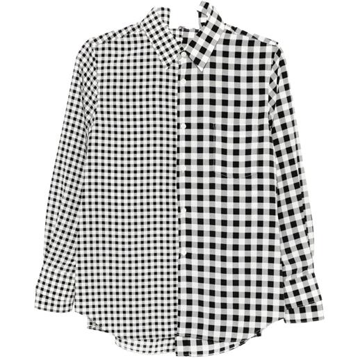 Comme Des Garçons camicia a quadri - nero
