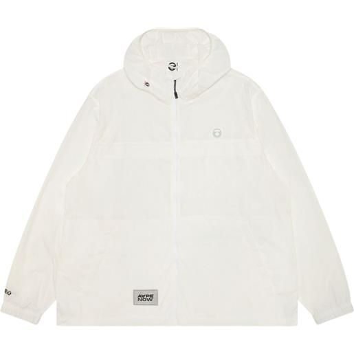AAPE BY *A BATHING APE® giacca leggera con cappuccio - bianco