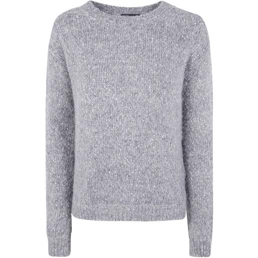 anne claire maglione girocollo - grigio