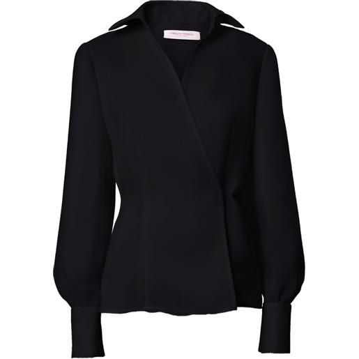 Carolina Herrera top con maniche a palloncino - nero