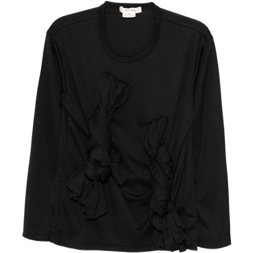 Comme Des Garçons top con nodo - nero