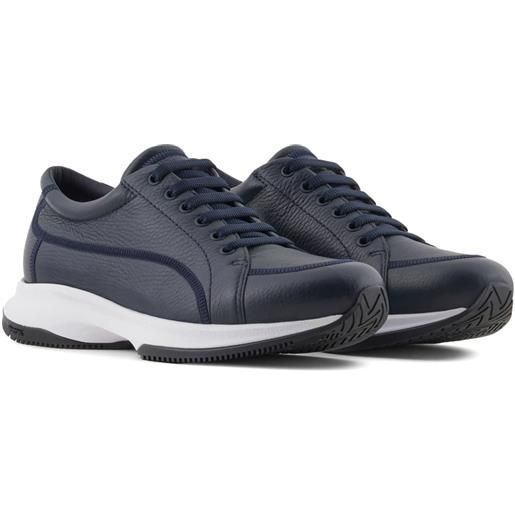Giorgio Armani sneakers con inserti in pelle - blu
