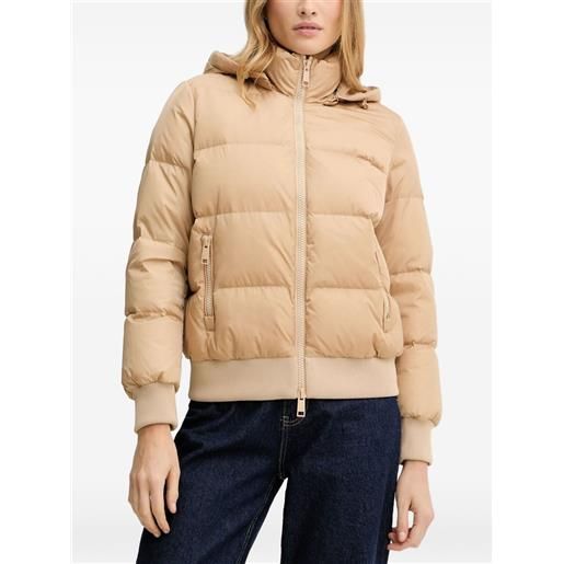 Armani Exchange impermeabile con cappuccio e logo - toni neutri