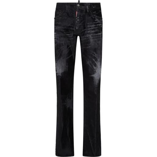 DSQUARED2 x kiss jeans con applicazione - nero