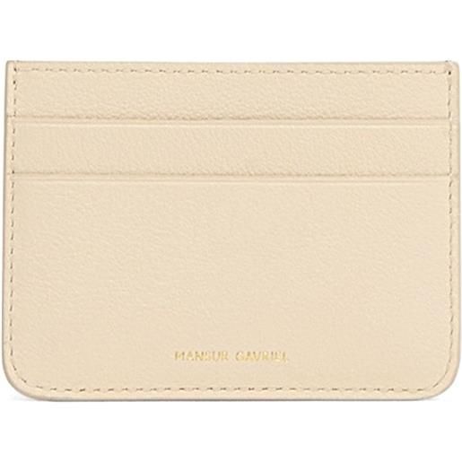 Mansur Gavriel portacarte in pelle con logo - toni neutri