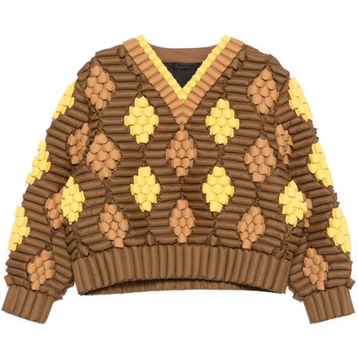 RAXXY felpa a rombi - marrone