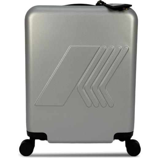 K-Way valigia con logo goffrato - grigio