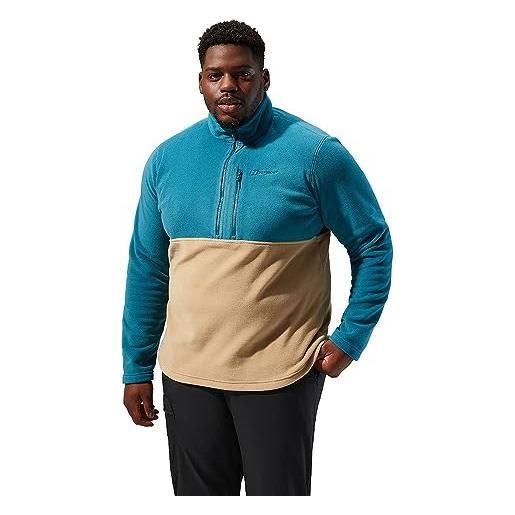 Berghaus prism half zip polartec giacca di pile per uomo, blu, 2xl