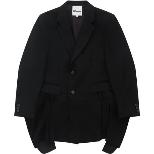 Noir Kei Ninomiya blazer con inserti - nero
