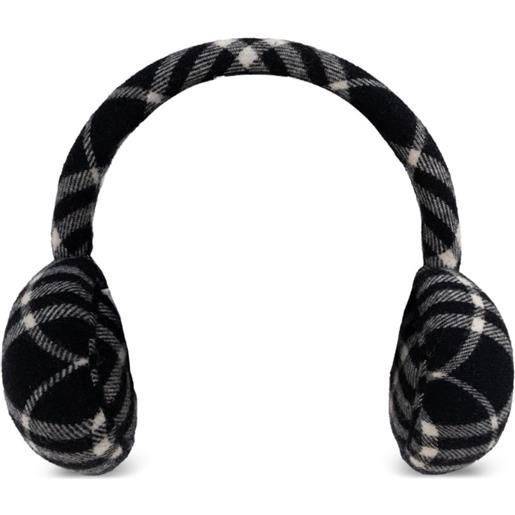 Burberry paraorecchie calico a quadri - nero