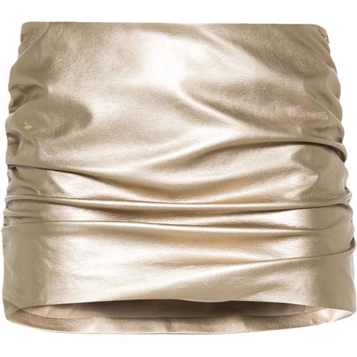 MISBHV minigonna con ruches - oro