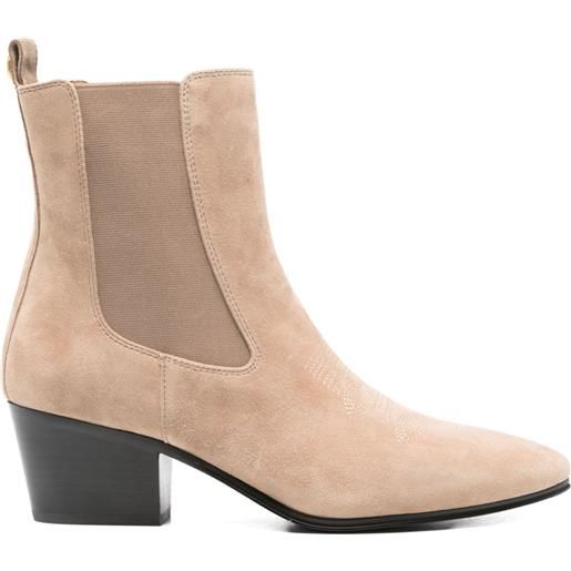 TWINSET stivali in pelle scamosciata - toni neutri